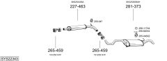 BOSAL SYS22343 — Выхлопная система в сборе