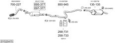 BOSAL SYS25470 — Выхлопная система в сборе
