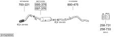 BOSAL SYS25555 — Sistem de evacuare complet