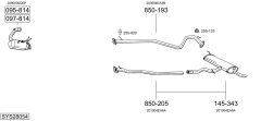 BOSAL SYS28054 — Выхлопная система в сборе