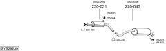 BOSAL SYS29239 — Sistem de evacuare complet