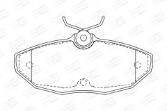CHAMPION 573237CH — Plăcuțe de frână disc