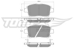 TOMEX Brakes TX 13-88 — Колодки тормозные дисковые