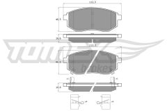 TOMEX Brakes TX 60-43 — Plăcuțe de frână disc