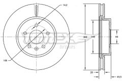 TOMEX Brakes TX 73-17 — Disc de frână