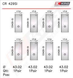 KING CR 429SI — Cuzinet bielă