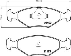 HELLA PAGID 8DB 355 011-031 — Plăcuțe de frână disc