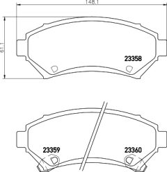 HELLA PAGID 8DB 355 016-951 — Колодки тормозные дисковые