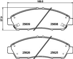 HELLA PAGID 8DB 355 020-211 — Plăcuțe de frână disc