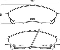 HELLA PAGID 8DB 355 040-431 — Колодки тормозные дисковые