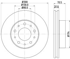 HELLA PAGID 8DD 355 123-901 — Тормозной диск