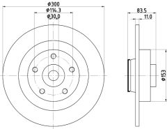 HELLA PAGID 8DD 355 123-401 — Тормозной диск