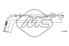 Metalcaucho 82128 — Трос педали газа