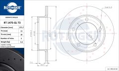 ROTINGER RT 1475-GL T3 — Тормозной диск