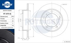 ROTINGER RT 1475-GL — Тормозной диск