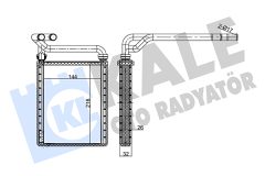 KALE OTO RADYATÖR 347135 — Радиатор печки