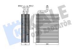 KALE OTO RADYATÖR 350045 — Испаритель кондиционера