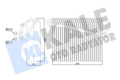 KALE OTO RADYATÖR 350050 — Испаритель кондиционера