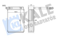 KALE OTO RADYATÖR 370575 — Radiator încălzire habitaclu