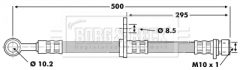 BORG & BECK BBH6695 — Тормозной шланг