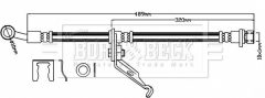 BORG & BECK BBH8126 — Furtun de frână
