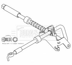 BORG & BECK BBH8798 — Furtun de frână