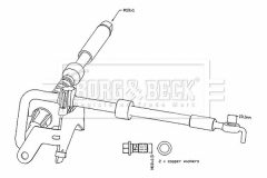 BORG & BECK BBH8799 — Furtun de frână