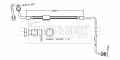 BORG & BECK BBH8885 — Furtun de frână