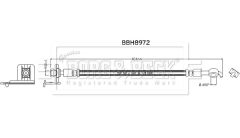 BORG & BECK BBH8972 — Furtun de frână