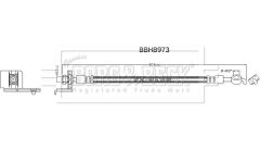 BORG & BECK BBH8973 — Furtun de frână