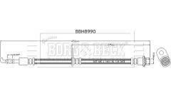 BORG & BECK BBH8990 — Furtun de frână