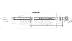 BORG & BECK BBH8991 — Furtun de frână