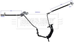BORG & BECK BBH9022 — Furtun de frână