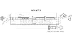 BORG & BECK BBH9055 — Тормозной шланг