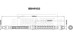 BORG & BECK BBH9102 — Furtun de frână