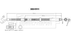 BORG & BECK BBH9111 — Тормозной шланг