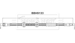 BORG & BECK BBH9133 — Furtun de frână
