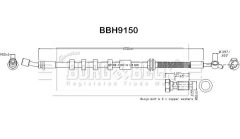 BORG & BECK BBH9150 — Тормозной шланг