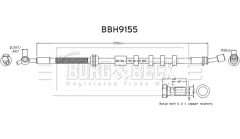 BORG & BECK BBH9155 — Тормозной шланг