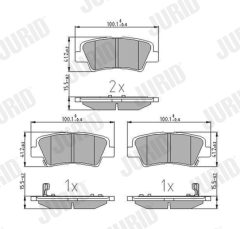 JURID 572629J — Колодки тормозные дисковые