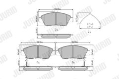 JURID 572637J — Колодки тормозные дисковые