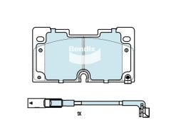 BENDIX DB2637 4WD — Plăcuțe de frână disc