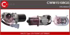 CASCO CWM15108GS — Motor ștergător parbriz