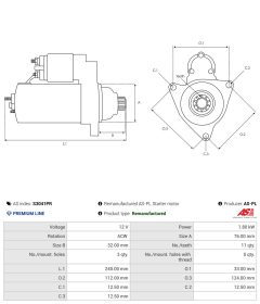 AS-PL S3041PR — Electromotor