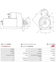 AS-PL S91021S — Electromotor