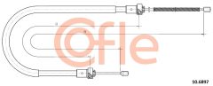 COFLE 10.6897 — Трос ручного тормоза