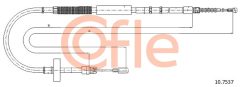 COFLE 10.7537 — Cablu frână de mână