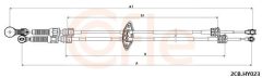 COFLE 92.2CB.HY023 — Cablu schimbător cutie manuală