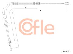 COFLE 92.1.FD032 — Трос ручного тормоза