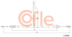 COFLE 92.1.FD036 — Трос ручного тормоза